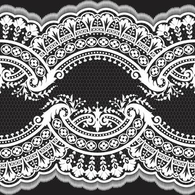 Abstract seamless lace pattern with flowers