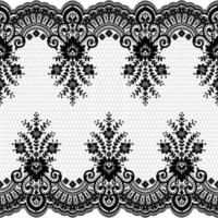 Abstract seamless lace pattern with flowers vector