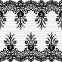 Abstract seamless lace pattern with flowers vector