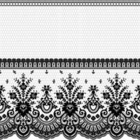 Abstract seamless lace pattern with flowers vector