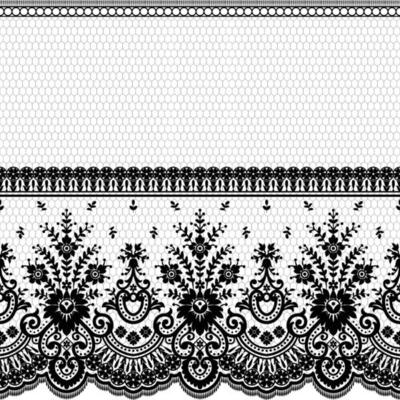 Abstract seamless lace pattern with flowers