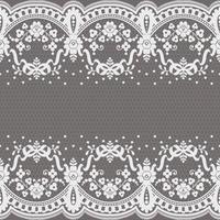 Abstract seamless lace pattern with flowers vector