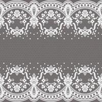 Abstract seamless lace pattern with flowers vector