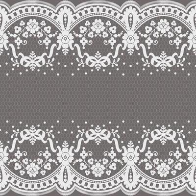 Abstract seamless lace pattern with flowers