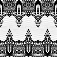 Abstract seamless lace pattern with flowers vector