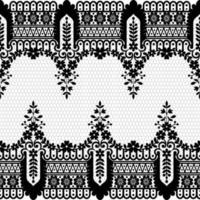 Abstract seamless lace pattern with flowers vector