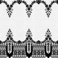 Abstract seamless lace pattern with flowers vector