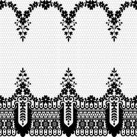 Abstract seamless lace pattern with flowers vector