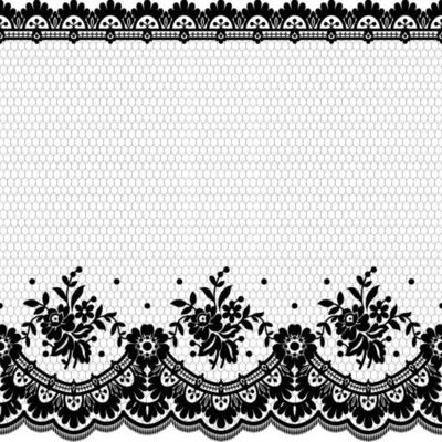 Abstract seamless lace pattern with flowers