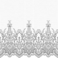 Abstract seamless lace pattern with flowers vector