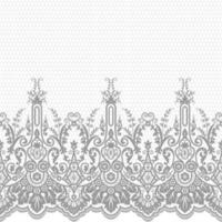 Abstract seamless lace pattern with flowers vector