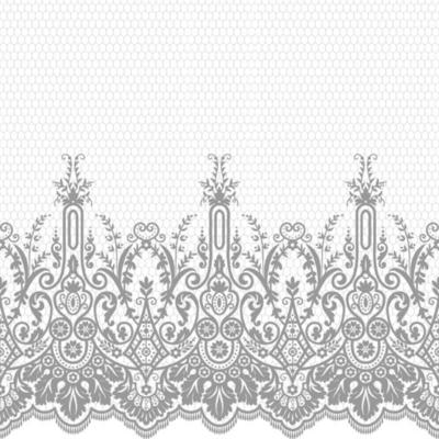 Abstract seamless lace pattern with flowers