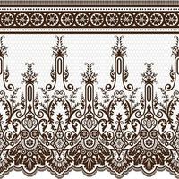 Abstract seamless lace pattern with flowers vector