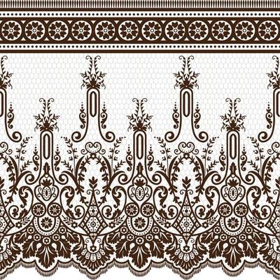 Abstract seamless lace pattern with flowers