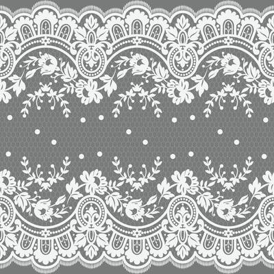 Abstract seamless lace pattern with flowers