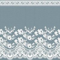 Abstract seamless lace pattern with flowers vector