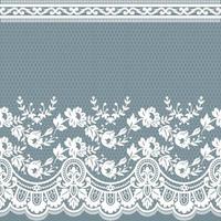 Abstract seamless lace pattern with flowers vector