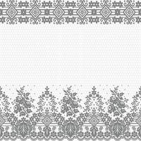 Abstract seamless lace pattern with flowers vector