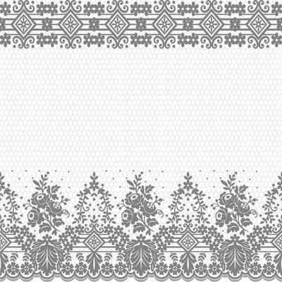 Abstract seamless lace pattern with flowers