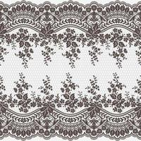 Abstract seamless lace pattern with flowers vector