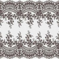 Abstract seamless lace pattern with flowers vector