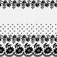 Abstract seamless lace pattern with flowers vector