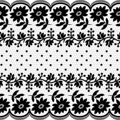 Abstract seamless lace pattern with flowers