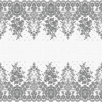 patrón de encaje transparente abstracto con flores vector