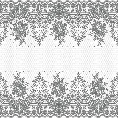 Abstract seamless lace pattern with flowers