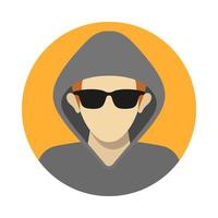 hacker avatar vector ilustration