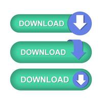 download button in flat style vector