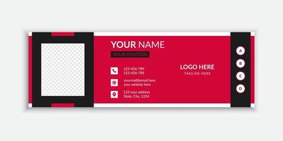 Email Signature Design Template or Mail Layout vector