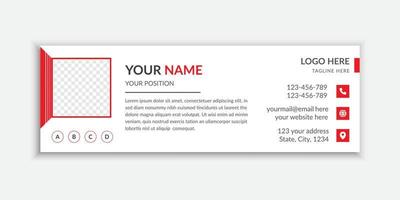 Modern and Simple Email Signature or Email Footer Template vector