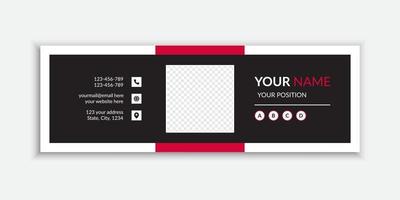 Minimalist and Stylish Email Signature or Email Footer Design vector