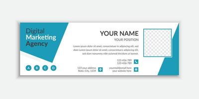 Corporate Email Signature or Email Footer Design Template Layout vector