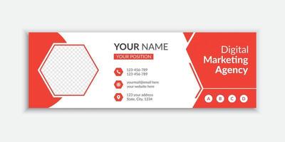 Modern Email Signature or Email Footer Design Template vector