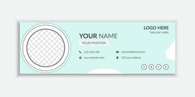 Minimalist stylish email signature or email footer design Free Vector