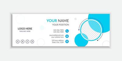 Custom email signature or email footer design Free Vector