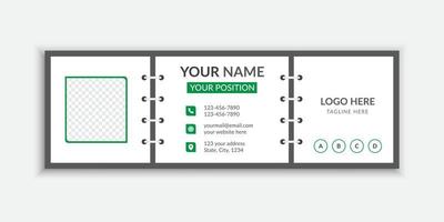 Modern simple email signature or email footer design Free Vector