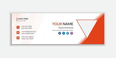 Minimalist email signature or email footer design Free Vector