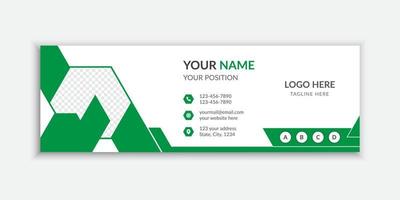 Professional email signature or email footer design Free Vector