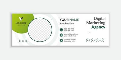 Modern Professional email signature or email footer design Free Vector