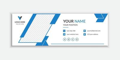 Clean email signature or email footer design Free Vector