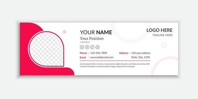 Unique email signature or email footer design Free Vector