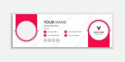 Modern email signature or email footer design Free Vector