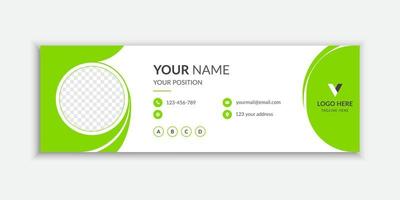 Personal email signature or email footer design Free Vector