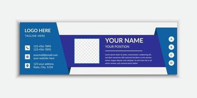 Clean modern email signature or email footer design Free Vector