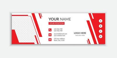 Creative modern email signature or email footer design Free Vector