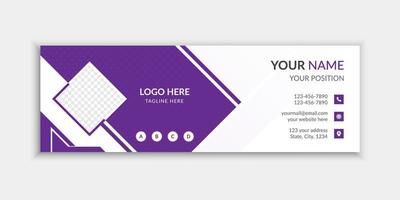 Company email signature or email footer design Free Vector