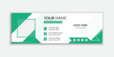 Clean stylish email signature or email footer design Free Vector